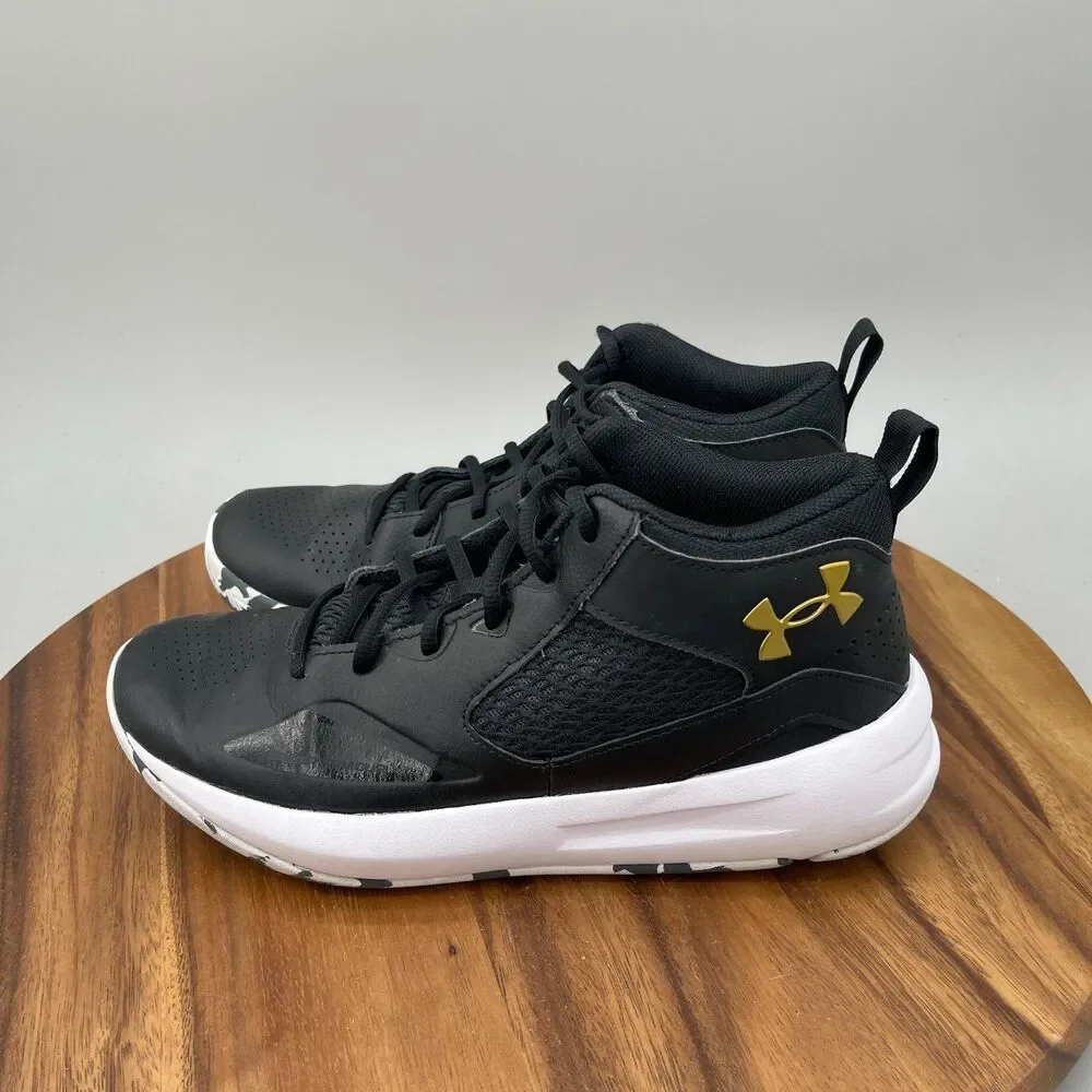 Under Armour Lockdown 5 Shoes Mens Size 9 Black Basketball Training Sneakers
